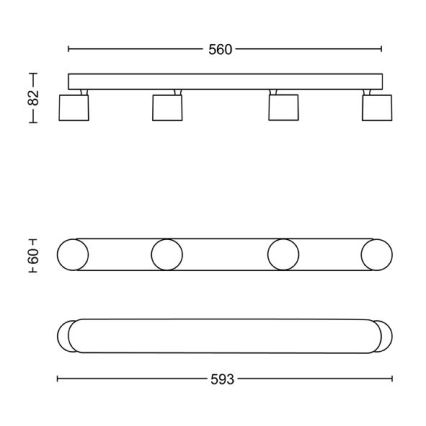 Philips - Faretto LED dimmerabile 4xLED/4,5W/230V