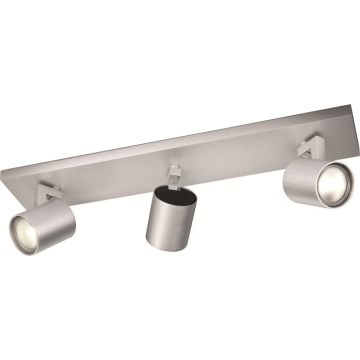 Philips - Faretto LED RGBW dimmerabile 3xGU10/6W/230V, finitura cromo satinato + telecomando