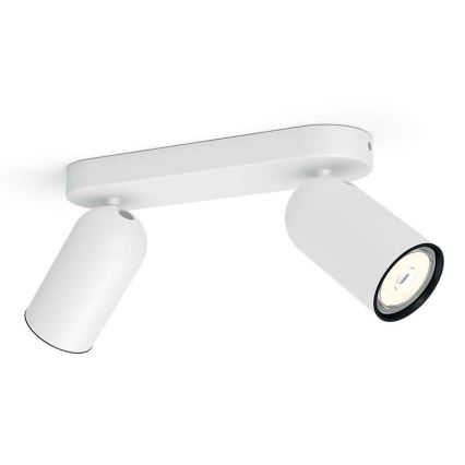 Philips - LED RGBW dimmerabile faretto PONGEE 2xGU10/4,8W/230V 3000K bianco + telecomando