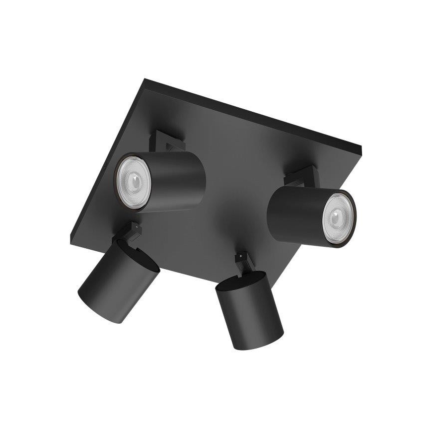 Philips - Faretto LED RGBW dimmerabile RUNNER 4xGU10/6,5W/230V 2700-6500K nero