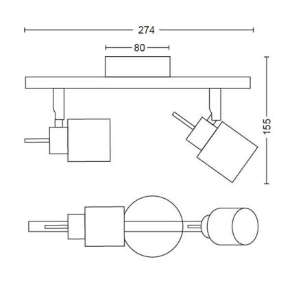 Philips - Faretto 2xGU10/35W/230V bianco