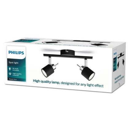 Philips - Faretto 2xGU10/35W/230V nero