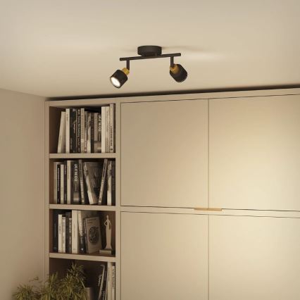 Philips - Faretto NIALL 2xGU10/5W/230V nero/ottone