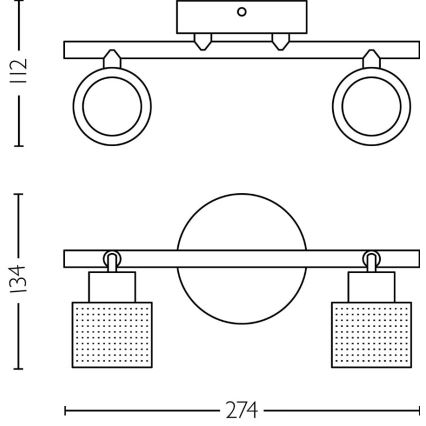 Philips - Faretto NIALL 2xGU10/5W/230V nero/ottone