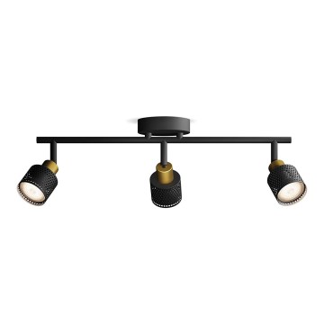 Philips - Faretto NIALL 3xGU10/5W/230V nero/ottone