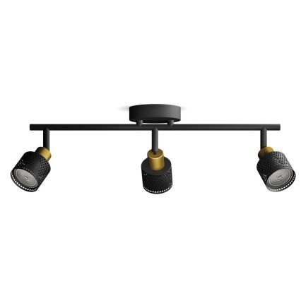 Philips - Faretto NIALL 3xGU10/5W/230V nero/ottone
