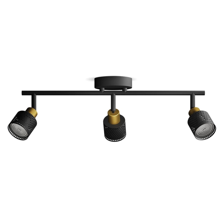 Philips - Faretto NIALL 3xGU10/5W/230V nero/ottone