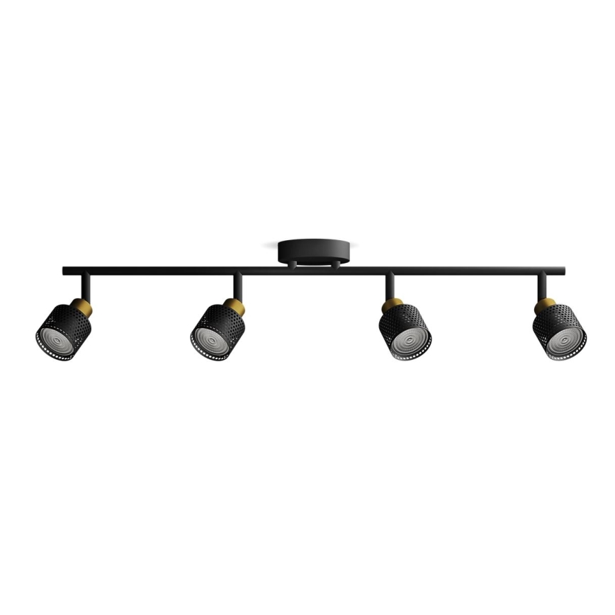 Philips - Faretto NIALL 4xGU10/5W/230V nero/ottone