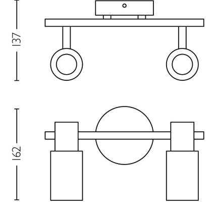 Philips - Faretto PALMS 2xE14/25W/230V