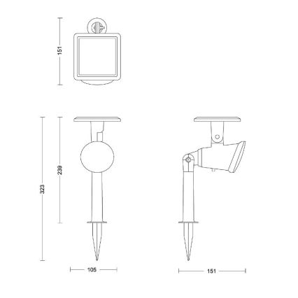Philips - Faretto solare a LED JIVIX LED/1,4W/3,7V 1800 mAh IP44