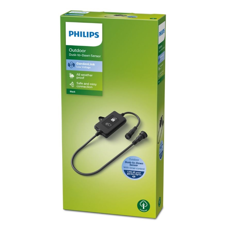 Philips - Sensore crepuscolare esterno con timer IP44