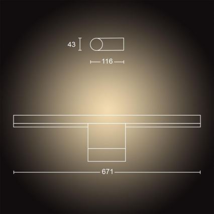 Philips - Illuminazione da bagno dimmerabile a LED Hue ADORE LED/20W/230V IP44 + telecomando