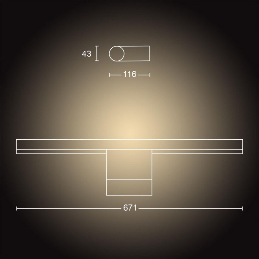 Philips - Illuminazione da bagno dimmerabile a LED Hue ADORE LED/20W/230V IP44 + telecomando