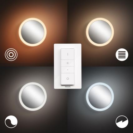 Philips - Specchio da bagno dimmerabile LED Hue ADORE LED/27W/230V + telecomando IP44