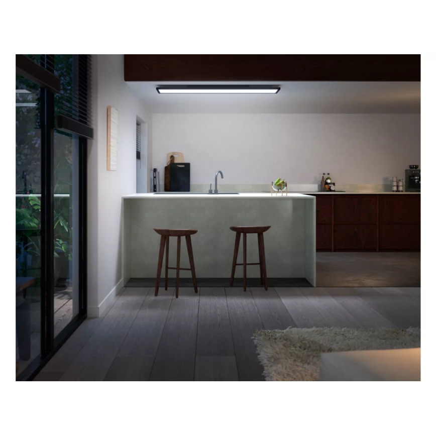 Philips - Lampada da soffitto dimmerabile a LED Hue AURELLE LED/39W/230V 2200-6500K 120x30 cm nero