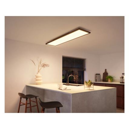 Philips - Lampada da soffitto dimmerabile a LED Hue AURELLE LED/39W/230V 2200-6500K 120x30 cm nero
