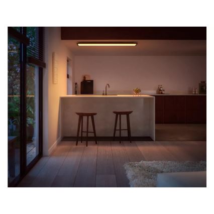 Philips - Lampada da soffitto dimmerabile a LED Hue AURELLE LED/39W/230V 2200-6500K 120x30 cm nero