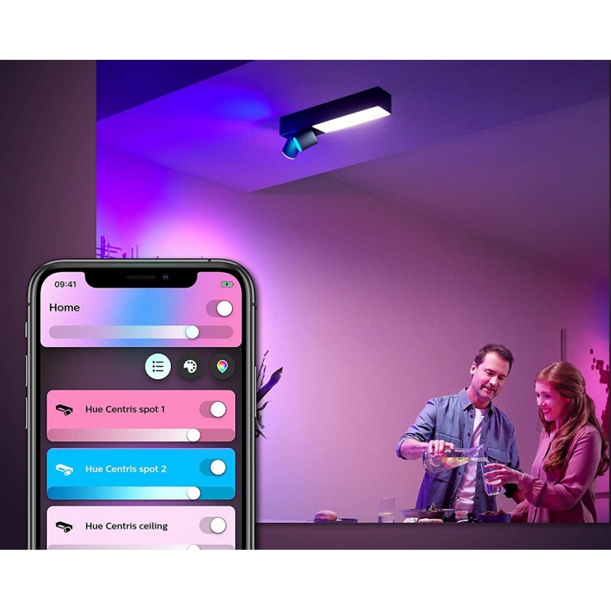 Philips - Faretto LED RGBW dimmerabile Hue CENTRIS LED/11W/230V + 2xGU10/5,7W