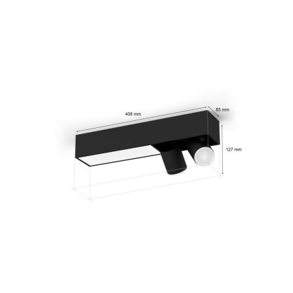 Philips - Faretto dimmerabile LED RGBW Hue CENTRIS 2xGU10/4,2W/230V + LED/11W 2000-6500K