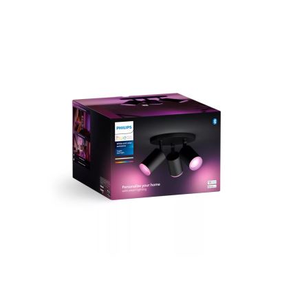 Philips - Faretto dimmerabile LED RGBW Hue FUGATO 3xGU10/4,2W/230V 2000-6500K nero