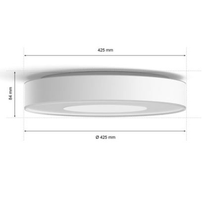 Philips - Plafoniera LED RGB dimmerabile Hue INFUSE, 52,5 W, 230 V, 2000-6500 K, Ø 425 mm, bianco