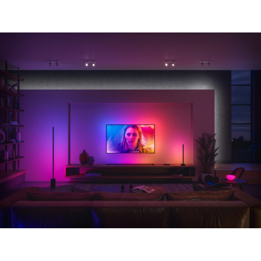 Philips - Lampada da terra dimmerabile LED RGBW Hue SIGNE LED/29W/230V 2000-6500K nero