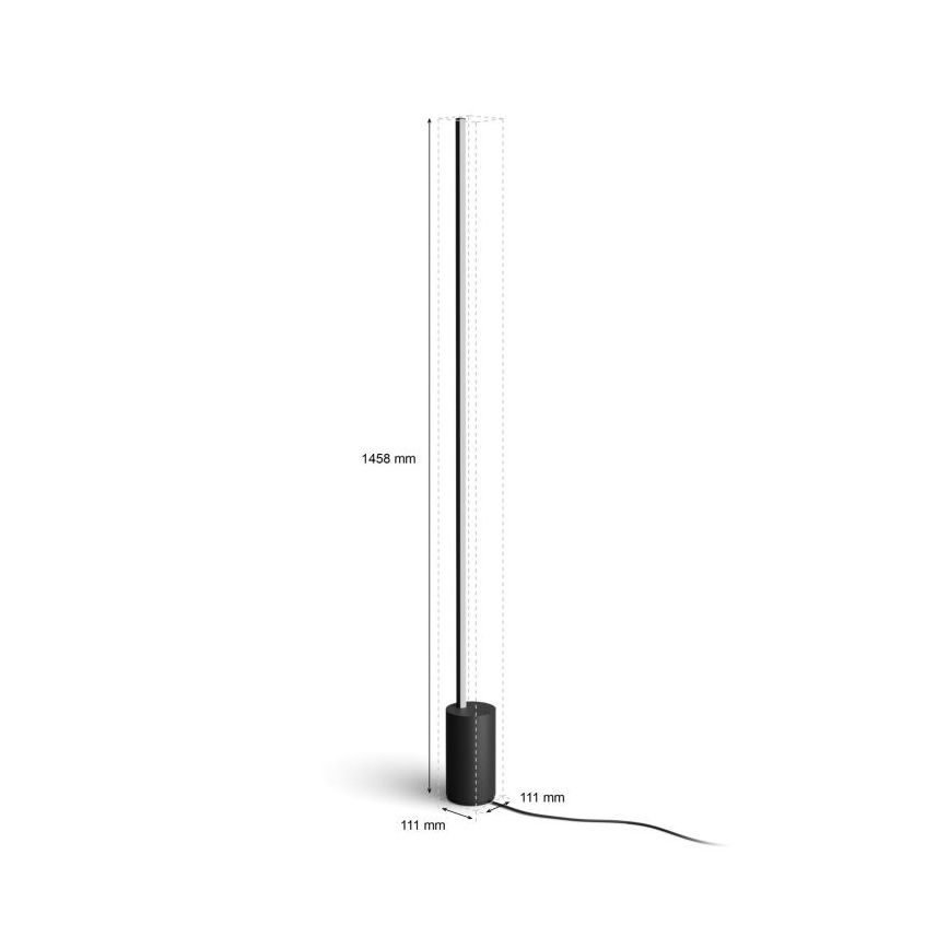 Philips - Lampada da terra dimmerabile LED RGBW Hue SIGNE LED/29W/230V 2000-6500K nero