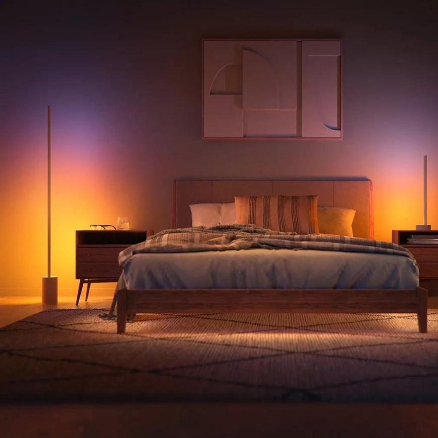 Philips - Lampada da terra dimmerabile LED RGBW Hue SIGNE LED/29W/230V 2000-6500K beige