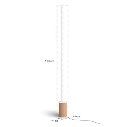 Philips - Lampada da terra dimmerabile LED RGBW Hue SIGNE LED/29W/230V 2000-6500K beige