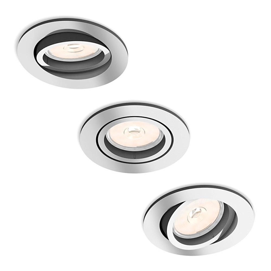 Philips - KIT 3x Lampada da incasso 1xGU10/5,5W/230V