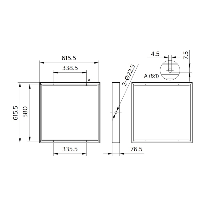 Philips - Kit per montaggio a plafone per pannelli LED LEDINAIRE e CORELINE