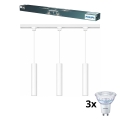 Philips - Lampada a sospensione LED dimmerabile con cavo per sistema a binario EASYLINK, 3x GU10/6,2W/230V, 2200-2700K, 1 m, bianco