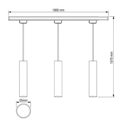Philips - Lampada a sospensione LED RGBW dimmerabile su cavo per il sistema a binario EASYLINK HUE 3xGU10/4,7W/230V 2200-6500K 1m bianco