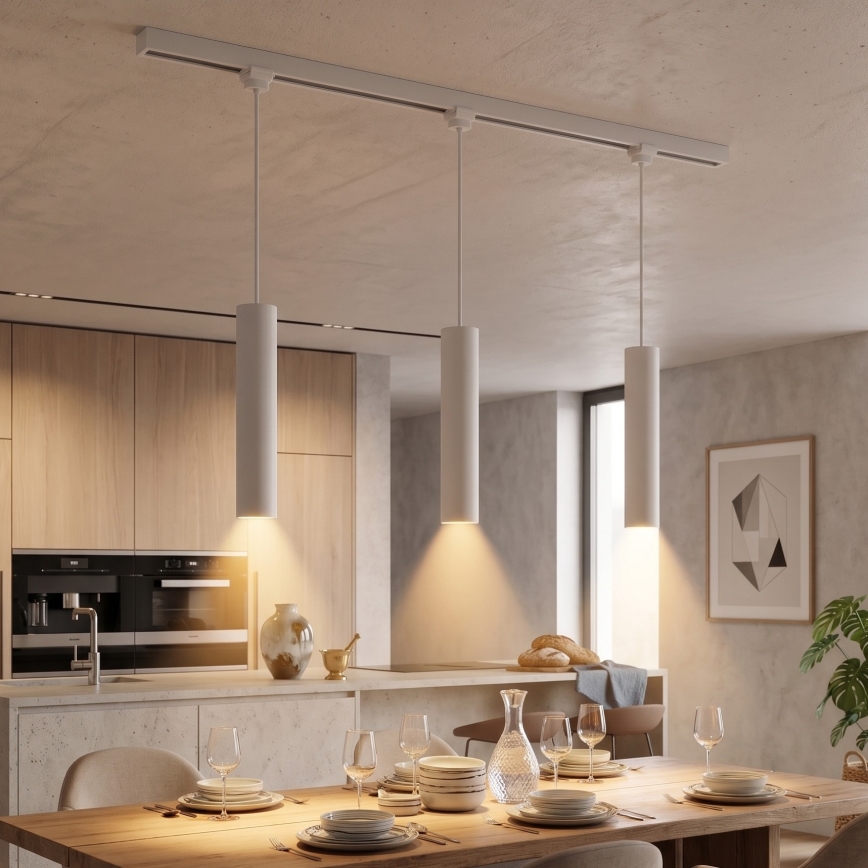 Philips - Lampada a sospensione LED dimmerabile con cavo per sistema a binario EASYLINK, 3x GU10/6,2W/230V, 2200-2700K, 1 m, bianco