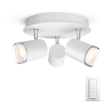 Philips - Lampada da bagno dimmerabile a LED Hue ADORE 3xGU10/5,5W IP44 con telecomando