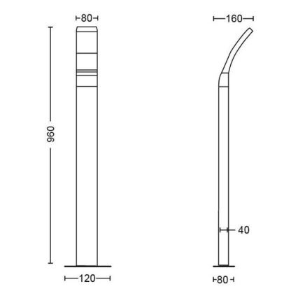 Philips - Lampada da esterno a LED LED/12W/230V 2700K 96 cm IP44