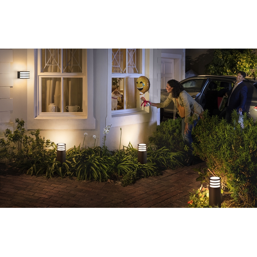 Philips - Lampada da esterno dimmerabile LED RGB Hue LUCCA 1xE27/8,1W/230V 25 cm 1000-20000K IP44