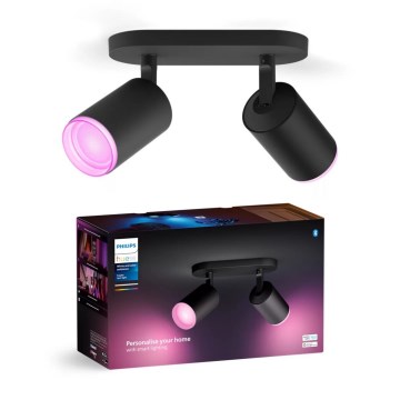 Philips - Lampada da incasso dimmerabile LED RGBW Hue FUGATO 2xGU10/4,2W/230V 2000-6500K nero