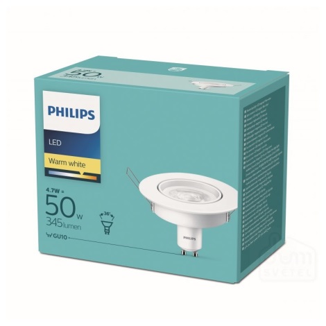 Philips - Lampada da incasso LED 1xGU10/4,7W/230V 2700K