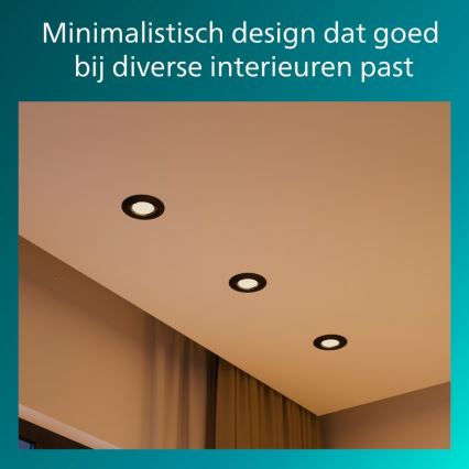 Philips - Lampada da incasso PERIDOT 1xGU10/7W/230V nera