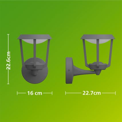 Philips - Lampada da parete esterna a LED NUVY LED/4,3W/230V 2700K IP44