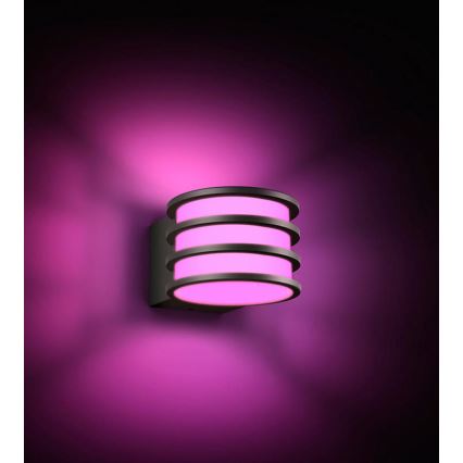 Philips - Applique da esterno dimmerabile LED RGB Hue LUCCA 1xE27/8,1W/230V 1000-20000K IP44