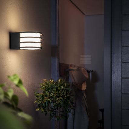 Philips - Applique da esterno dimmerabile LED RGB Hue LUCCA 1xE27/8,1W/230V 1000-20000K IP44