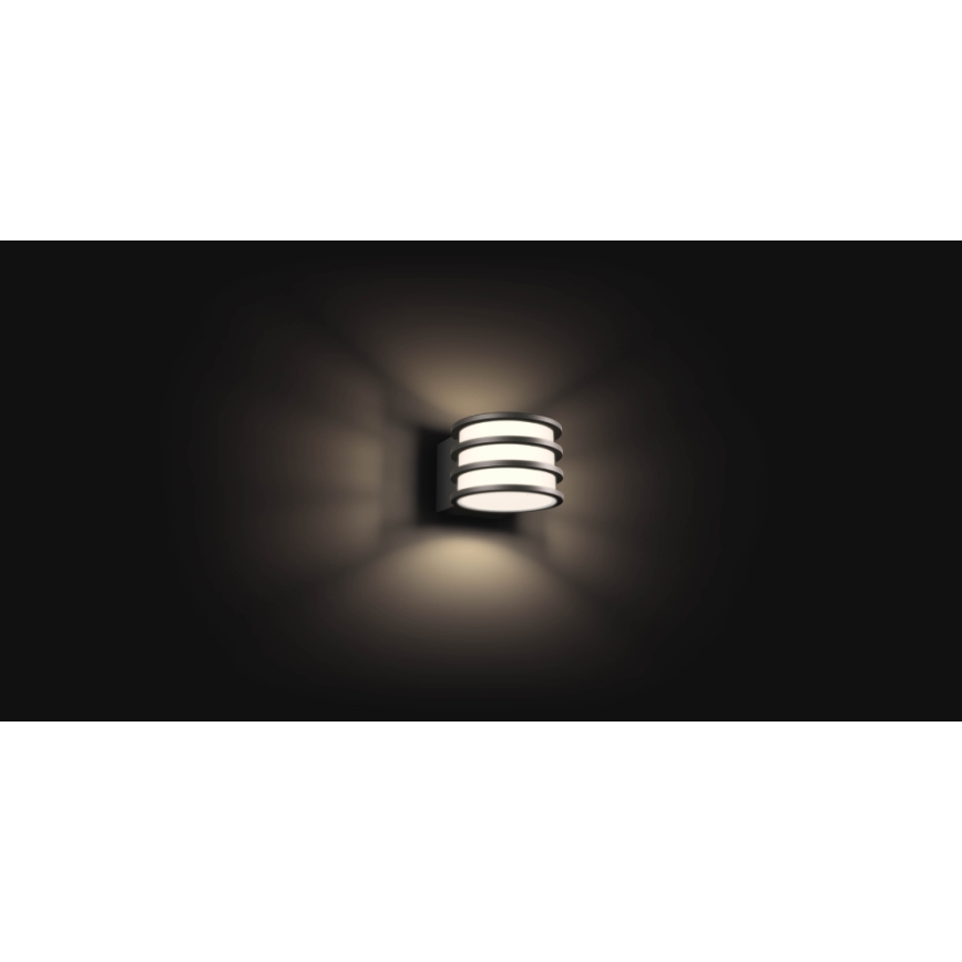 Philips - Applique da esterno dimmerabile LED RGB Hue LUCCA 1xE27/8,1W/230V 1000-20000K IP44