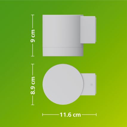 Philips - Lampada da parete per esterni FYLX 1xGU10/5W/230V bianca IP44