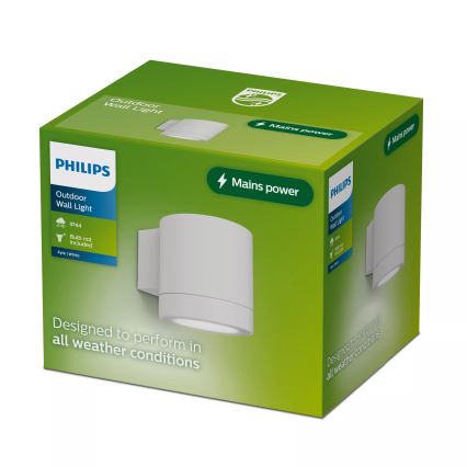 Philips - Lampada da parete per esterni FYLX 1xGU10/5W/230V bianca IP44
