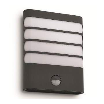 Philips - Lampada da parete per esterni LED con sensore, 3W, 230V, IP44