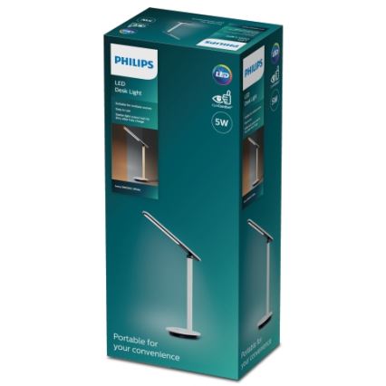 Philips - Lampada da tavolo LED dimmerabile con funzione Touch ROCK LED/5W/5V 1800 mAh
