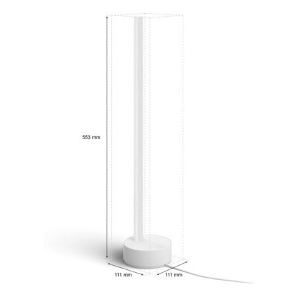 Philips - Lampada da tavolo LED RGB dimmerabile Hue SIGNE LED/12W/230V 2000-6500K bianco