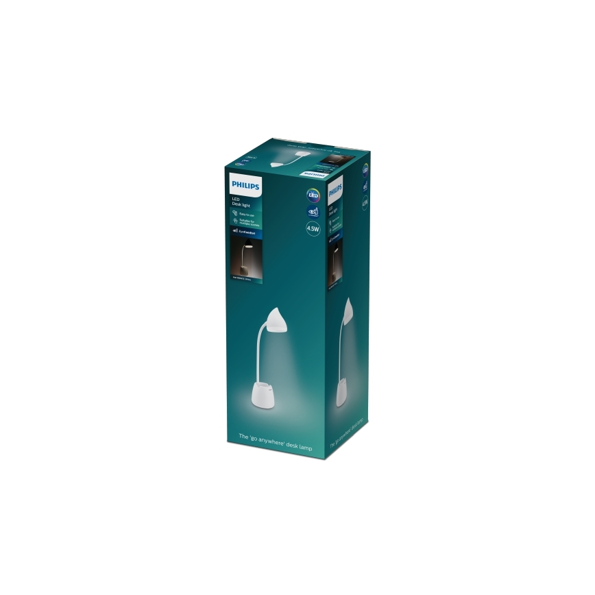 Philips - Lampada da tavolo LED dimmerabile con funzione Touch HAT LED/4,5W/5V 1800 mAh 3000/4000/5700K CRI 90